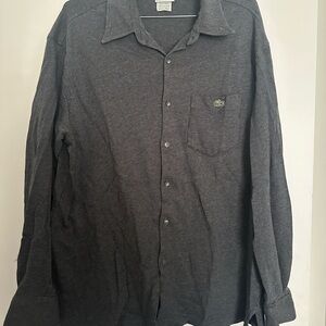 Lacoste Men's Charcoal Button-Down Shirt
